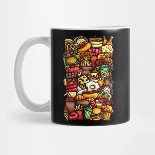Food Doodle Illustration Mug